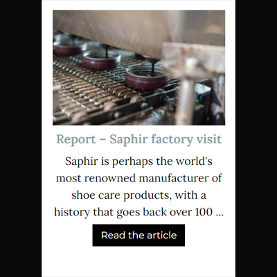 サフィール製品の製造工場へ訪問。あるライターが書き記したレポート