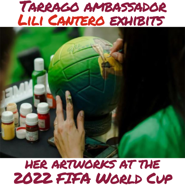 【海外情報】リリ・カンテーロ スニーカーペイントとサッカーボールでFIFAワールドカップを表現