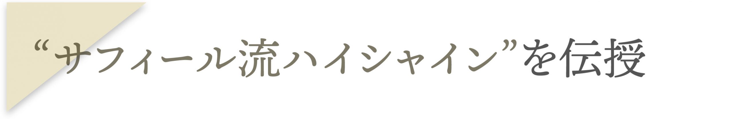 “サフィール流ハイシャイン”を伝授