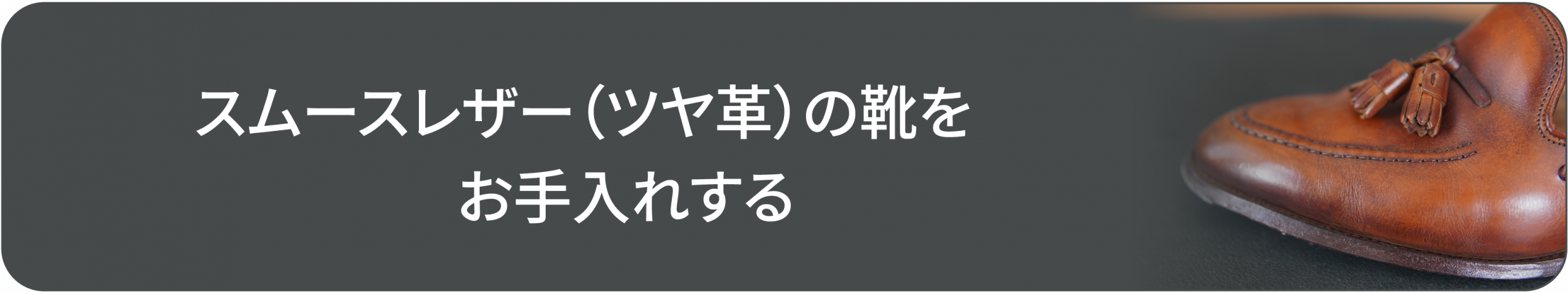 スムースレザー（つや革）の靴をお手れする