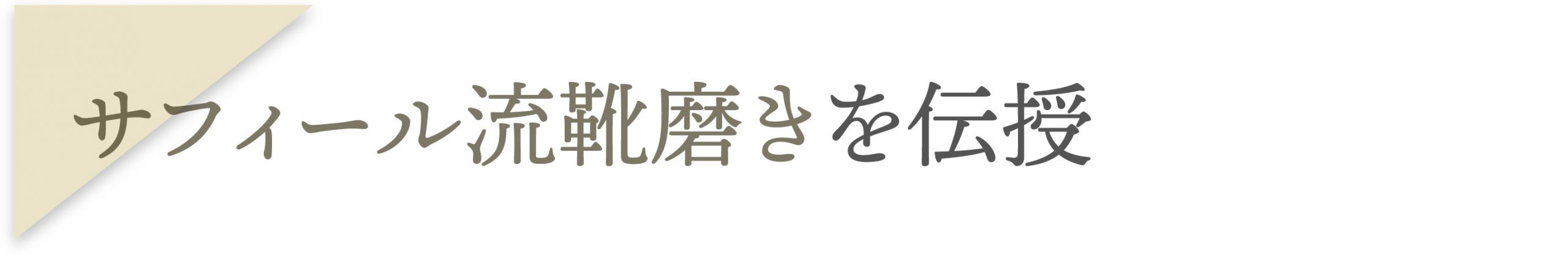 サフィール流靴磨きを伝授